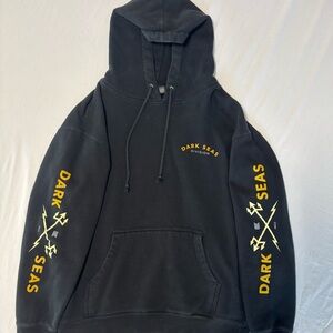 Dark Seas Black Hoodie with Yellow Accents